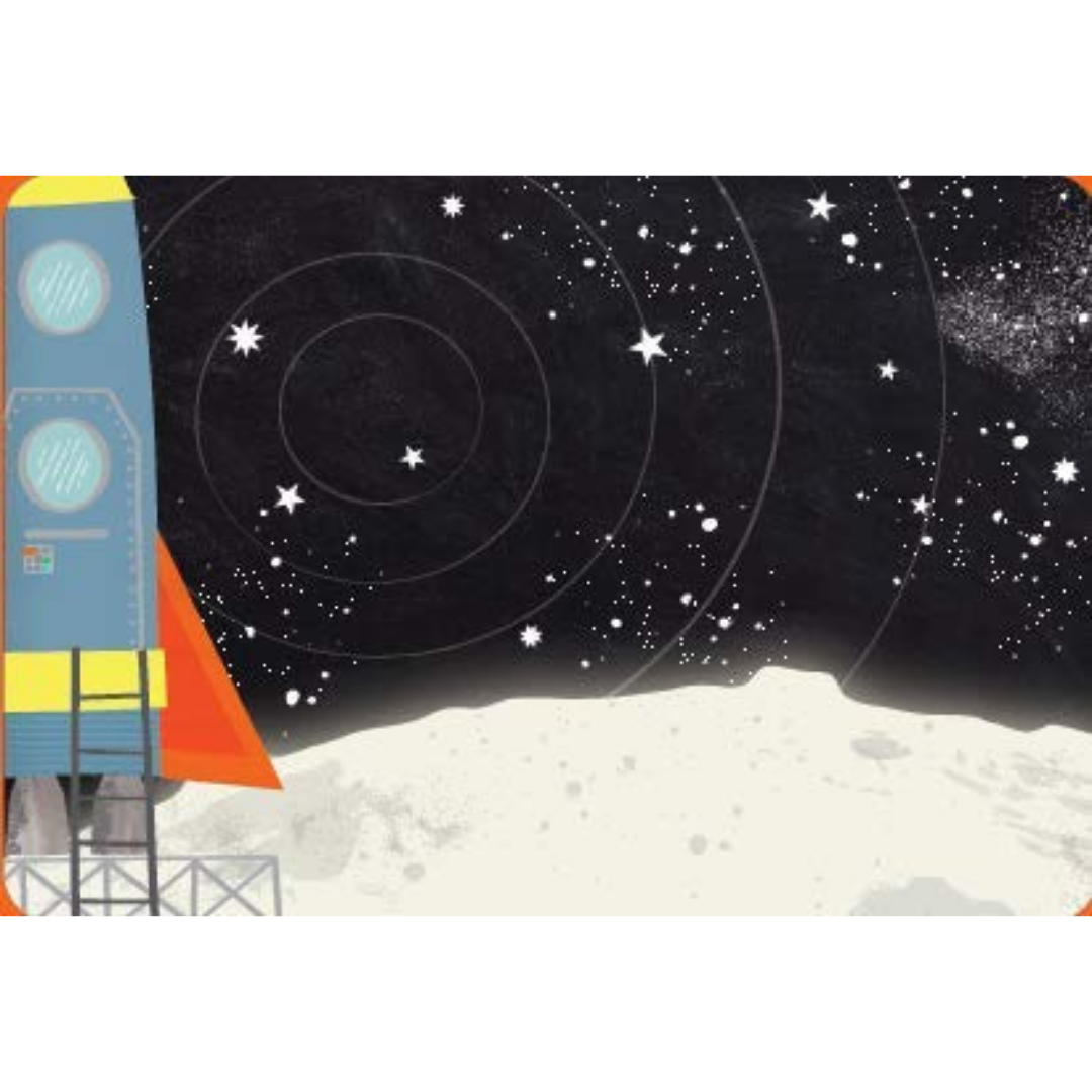 Outer Space Scenes Play Quietly